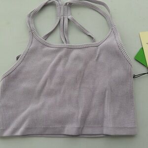 Forever 21 Ribbed Lilac Strappy Crop Bralette